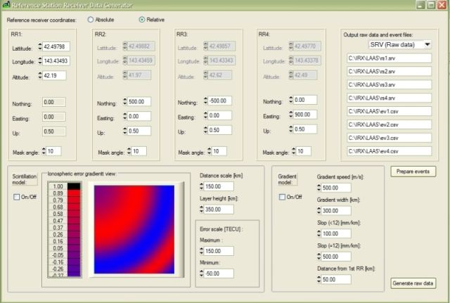 iP-SOlutions, Japan GNSS, Reference Station Receiver Data Generator allows to generate raw data and then RF signals for up to four locations with spatially correlated models. 